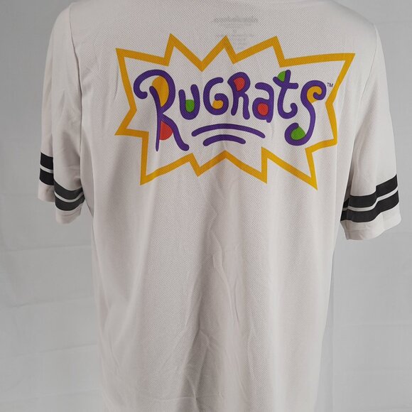 Nickelodeon Rugrats White Baseball Jersey Adult 2X Button Down - Picture 4 of 8